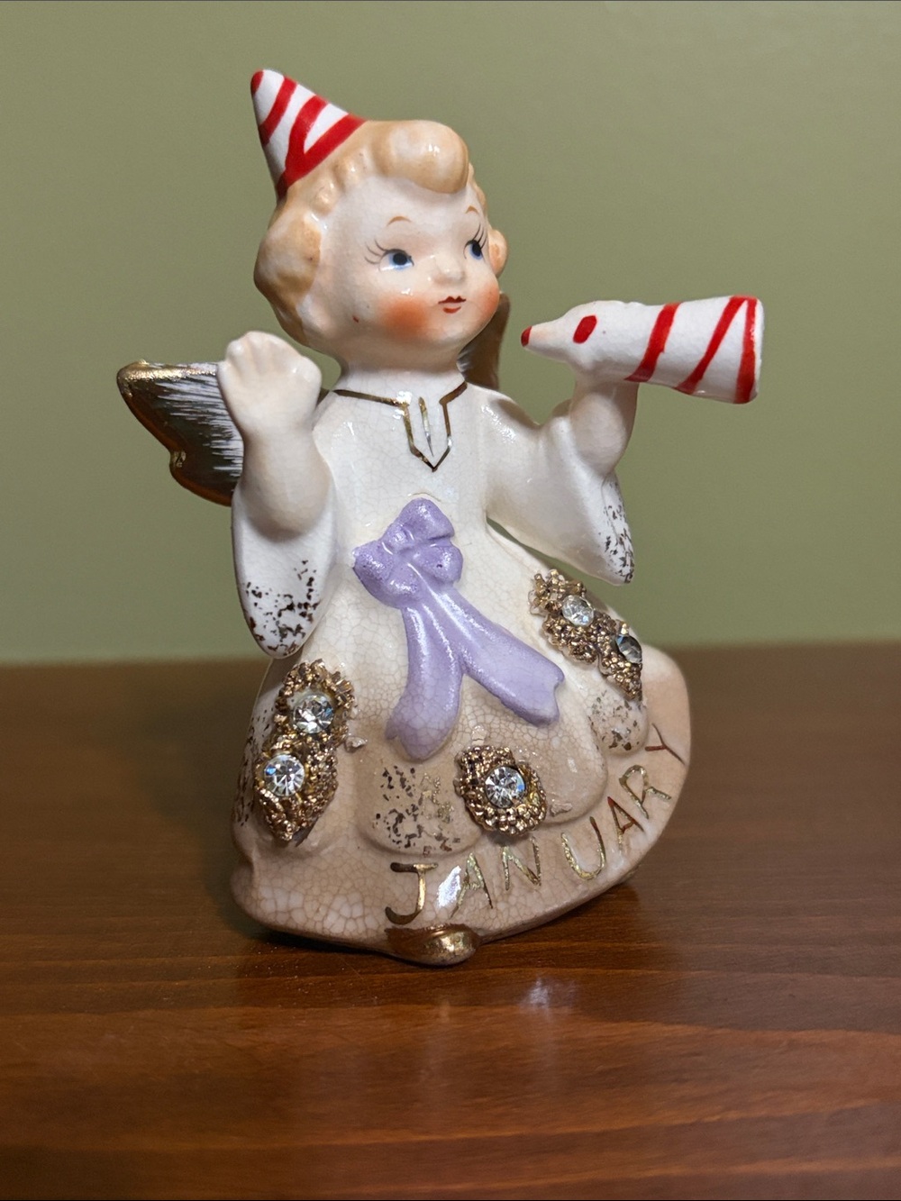 Geo Z. Lefton- Vintage January Angel Figurine #280
